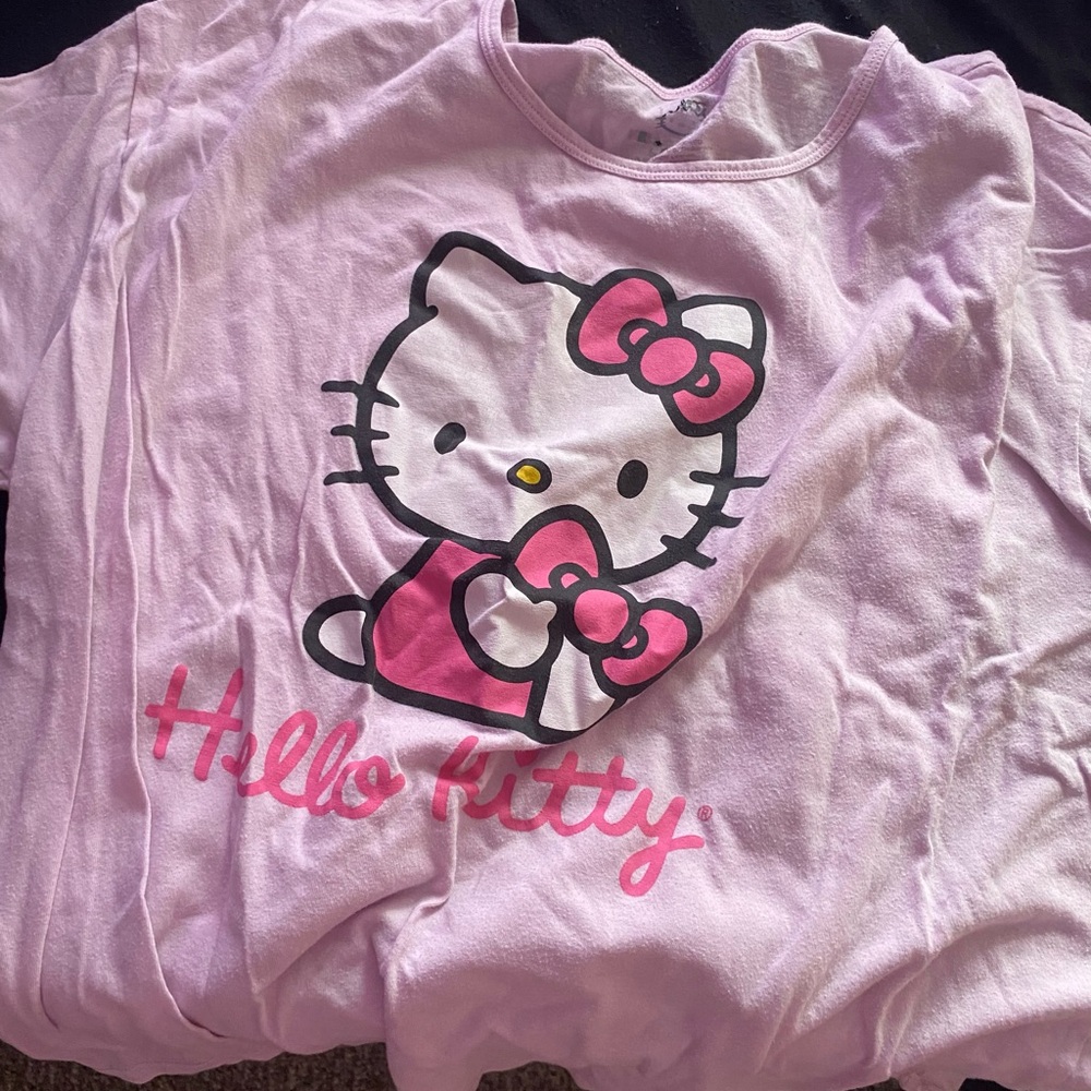 hello kitty pajama material crop top